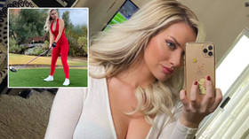 ‘I need it to make money’: Golf babe Spiranac hits back at critics telling her to cover up and admits her ‘job is on social media’