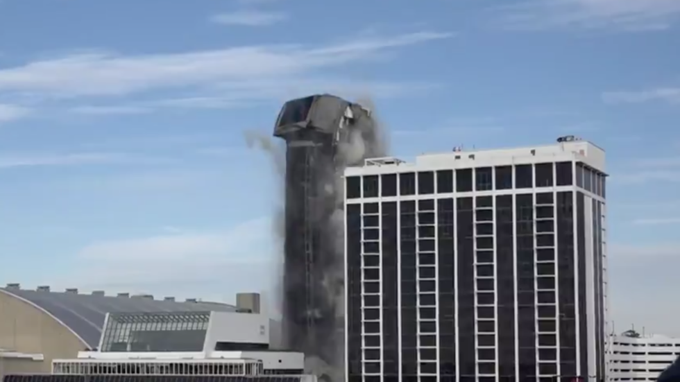 Former Trump Plaza Hotel and Casino DEMOLISHED to cheers in Atlantic ...