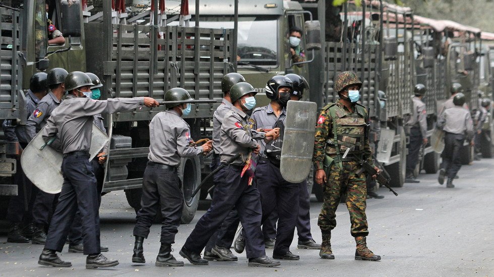 Two people killed as Myanmar police are accused of firing at anti-coup ...