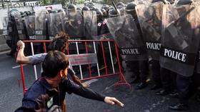 WATCH Thai police clash with opponents of military coup outside Myanmar's embassy in Bangkok