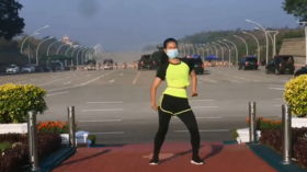 Oblivious Myanmar aerobics teacher’s workout video captures military coup d’etat unfolding live