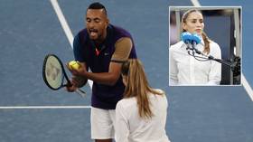 Kyrgios in X-rated clash with umpire Veljovic as Aussie hothead wins five-set thriller in Melbourne