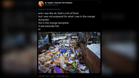 Stomachs churn after Portland police face-off with crowd picking through mountain of food… tossed during power outage (PHOTOS)
