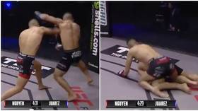 ‘Absolutely disgusting’: Outrage as MMA fighter Nguyen HAMMERFISTS opponent’s unconscious body – but star defends actions (VIDEO)