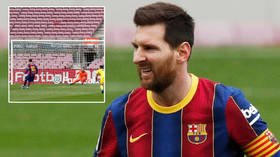 ‘It hurts a lot’: More embarrassment for Barcelona & Lionel Messi as minnows stun them at Camp Nou after he breaks record & scores