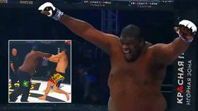 ‘What a sport’: 400lb MMA behemoth wrongly celebrates after landing massive punch that he thought had won fight in Russia (VIDEO)