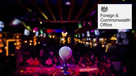 FILE PHOTO. © Getty Images / 7713Photography; (inset) British Foreign Office logo