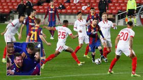 Lionel Messi goes wild on pitch as Barcelona earn dramatic cup semifinal comeback win – two days after police raid on club (VIDEO)