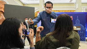First row may get wet: Thai PM sprays journalists with hand sanitizer after being irked by cabinet reshuffle question