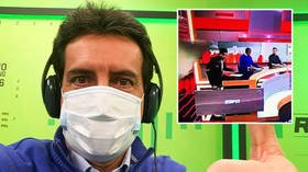 ‘Lucky to be alive’: ESPN anchor escapes unharmed after being hit by falling set during live TV broadcast (VIDEO)