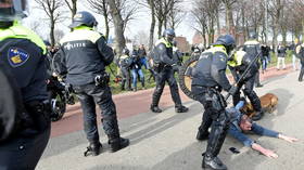 Police dogs & water cannons: Anti-lockdown protest meets heavy police response in The Hague (VIDEOS)