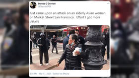 Suspected assailant of elderly Chinese woman in San Francisco ends up handcuffed to stretcher after she BEATS HIM UP with stick