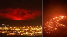 Iceland volcano Fagradalsfjall between capital & main airport ERUPTS, triggering air travel warning (VIDEO)