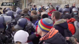 German police clash with protesters at Kassel demonstration against Covid-19 restrictions (VIDEO)