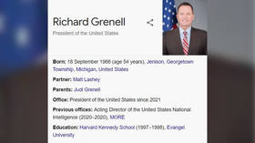 President Richard Grenell? Google accidentally lists former Trump administration figure as POTUS in fake news blunder