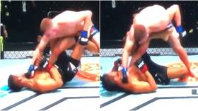 WATCH: UFC’s Grant Dawson delivers BRUTAL HAMMERFIST KO in LAST SECOND of Las Vegas fight as fans blast referee