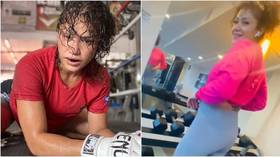 Bare-faced cheek: MMA pin-up Pearl Gonzalez ‘kicked out of gym’ for revealing THONG during weights workout stunt