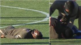 Worrying scenes as Atletico Madrid forward Moussa Dembele COLLAPSES during training as medics rush to his aid (VIDEO)