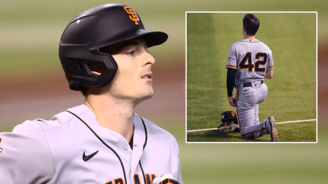 Why Mike Yastrzemski is kneeling for national anthem – KNBR