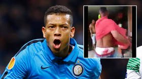 Shocking footage shows blood-soaked ex-Inter Milan star Guarin in arrest & police clash after allegedly assaulting parents (VIDEO)