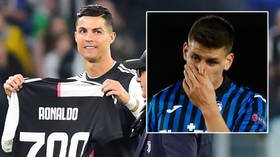 ‘Covering his pretty face’: Ronaldo panned for efforts in wall after he DUCKS to avoid ball as Juve concede free-kick goal (VIDEO)