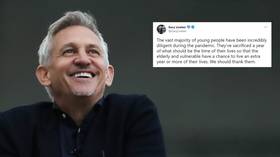 All kicking off: Lineker triggers Twitter turmoil as he says young people should be ‘thanked for their diligence’ during pandemic