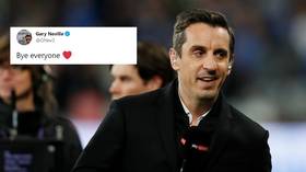 ‘People are offended by everything’: Football pundit Neville oddly accused of mental health blunder for writing ‘bye everyone’
