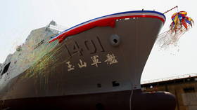 ‘Milestone’ in indigenous defense capabilities: Taiwan launches 10,000-ton amphibious transport ship