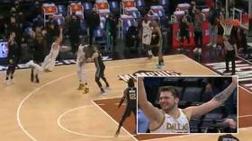 'You cannot be serious?!' NBA star Doncic sinks barely-believable buzzer-beating 3-pointer to leave LeBron astounded (VIDEO)
