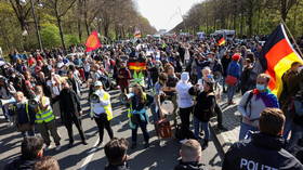 Thousands gather in Berlin to protest more Covid restrictions as parliament debates giving Merkel’s govt power to impose lockdowns