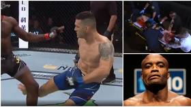 UFC legend Silva pens note to Weidman after horror leg break – in eerie coincidence with Brazilian’s own injury 7 years ago