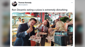 Florida's Ron DeSantis, the Republican governor whom Democrats love to hate, is now triggering leftists with the way he eats pizza