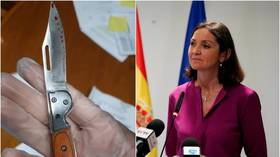 Spanish minister receives package with bloodied knife ahead of election after fellow politicians get death threats and bullets
