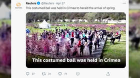It's all propaganda! Ukrainian diplomats slam Reuters news agency for reporting on costumed ball held to mark spring in Crimea