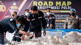 One dead and 18 arrested after Indonesian police intercept US$82 million meth shipment from international smuggling ring