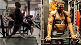 Beefed-up Jon Jones pounds treadmill at 20mph as UFC star warns Ngannou he’ll ‘run through heavyweights like dominos’ (VIDEO)