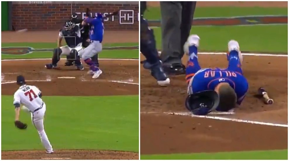 Kevin Pillar was so bloody after being hit the grounds crew needed to clean  it up
