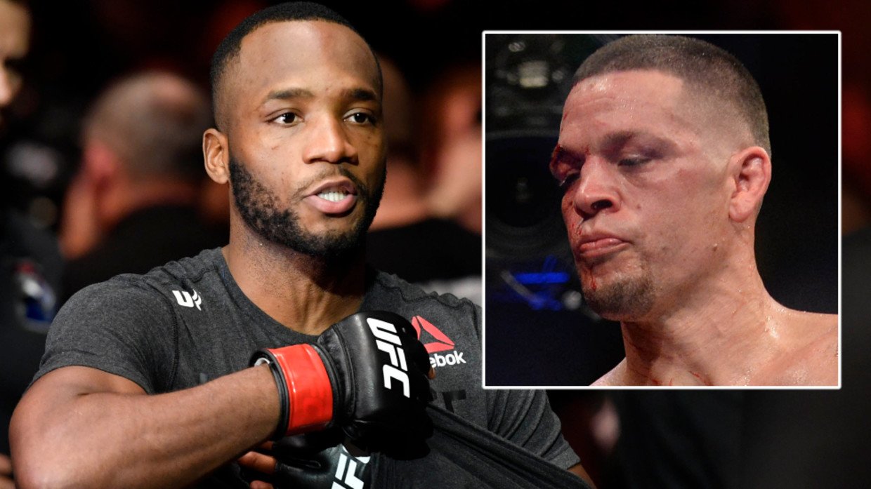 Leon Edwards (left) was due to fight UFC rival Nate Diaz © Steve Flynn / USA Today Sports via Reuters | © Gary A Vasquez / USA Today Sports via Reuters