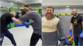 Chimaev spars Chechen leader Kadyrov as manager says ‘everybody should go to jail’ if UFC sensation fights Nick Diaz (VIDEO)