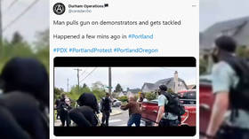 Armed standoff at Portland protest turns into scuffle after motorist and ‘volunteer security’ aim GUNS at each other (VIDEO)