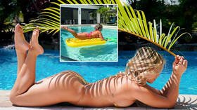 Taking a dive: Ex-UFC pin-up Paige VanZant suffers takedown after plummeting into outdoor pool in a bikini for 500k views (VIDEO)