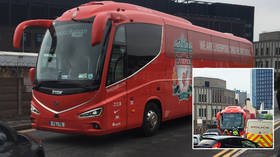 Concerns of more unrest at Manchester United Premier League game grow as fans block Liverpool’s bus on way to Old Trafford (VIDEO)