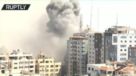 Israeli airstrike levels Gaza tower housing AP, Al Jazeera & other international media (VIDEO)