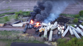 Another HAZMAT train crashes & catches fire in Iowa, just 24 hours after Minnesota derailment (VIDEOS)
