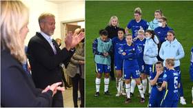 Abramovich pays dressing room visit to Chelsea women after Champions League final drubbing as players make pledge to Russian owner