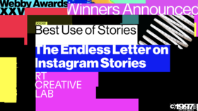RT Creative Lab wins ‘Internet Oscars’ for Best Use of Stories at 25th Webby Awards
