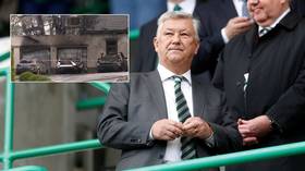 Scottish police hunting arsonist after CCTV footage confirms firebomb attack on Celtic chief Peter Lawwell's home was deliberate