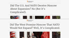 US state-run RFERL backtracks on dubious claim West was honest with Russia about NATO expansion on its borders after online outcry