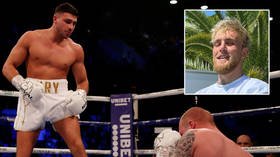 ‘Take the fight’: Jake Paul in backstage clash with Tommy Fury as brother of heavyweight boxing king demands showdown (VIDEO)