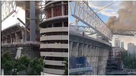 Real Madrid’s Bernabeu stadium CATCHES FIRE as fans fear for iconic stadium undergoing $1bn revamp (VIDEO)
